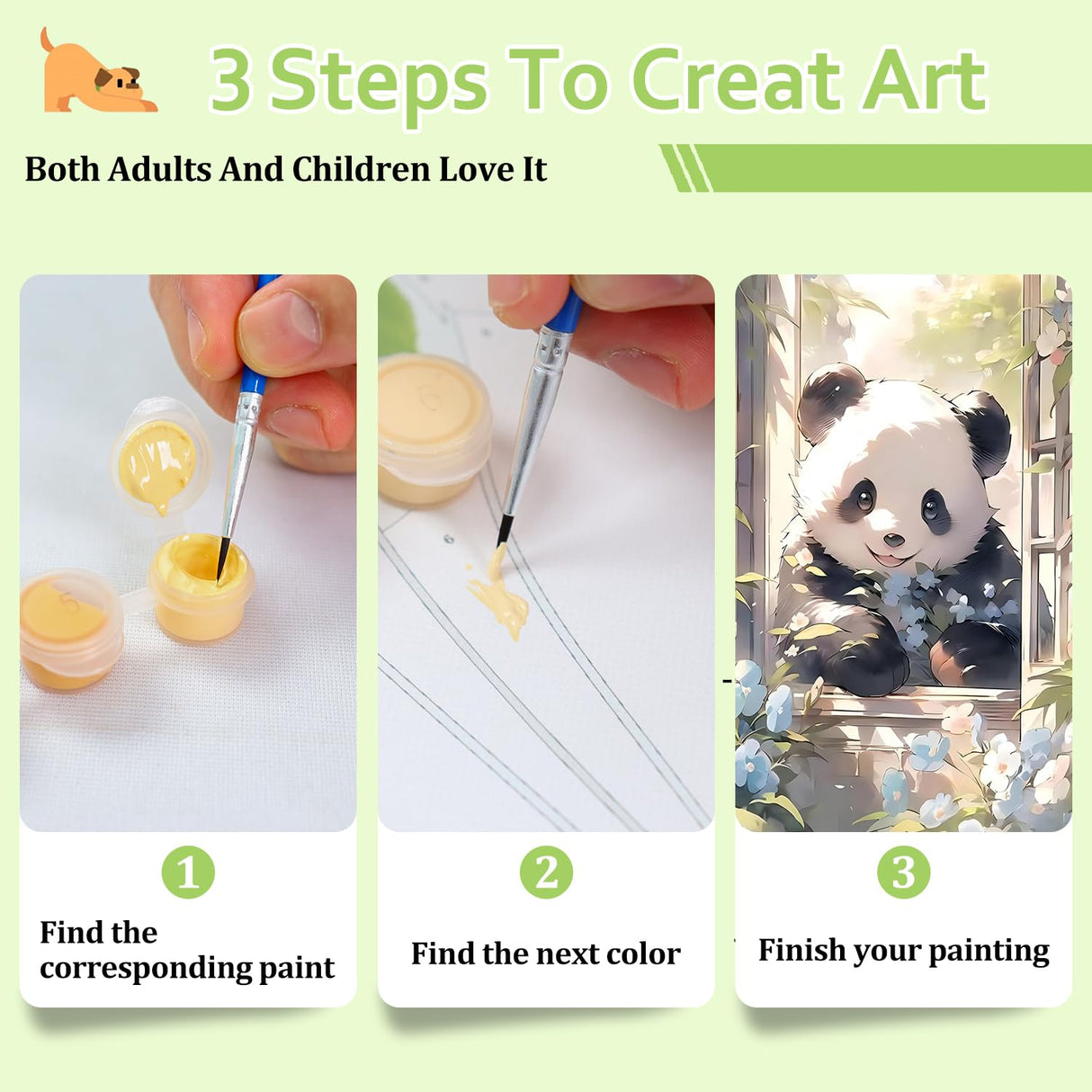 Reivworl Panda Paint by Numbers Kit for Adults, Panda Paint by Number for Adults, Adult Paint by Number Kits for Gifts and Home Wall Decor 16x20Inch Reivworl