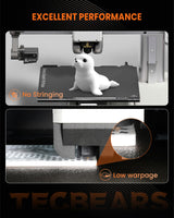 TECBEARS PLA 3D Printer Filament Bundle, 10 KG PLA Filament 1.75mm, Neatly Wound 3D Printing Filament, 1kg per Spool, 10 Pack, Black+White+Grey+Transparent+Red+Blue+Green+Orange+Wood+Gold TECBEARS