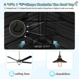 MUPATER 12' X 20' Hardtop Galvanized Steel Double Roof Gazebo, Outdoor Patio Metal Pergola Gazebo with Aluminum Frame, Mesh Nettings & Curtains, Garden Lawn and Deck, black MUPATER