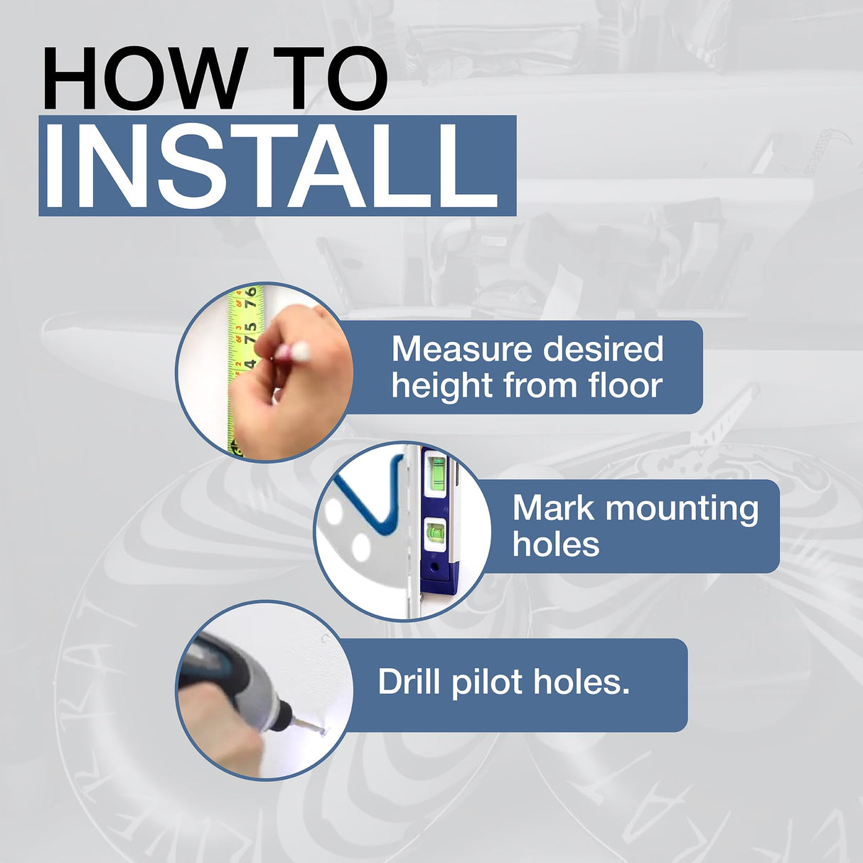 StoreYourBoard Beach Chair and Umbrella Wall Storage Rack, Metal Adjustable 4 Level Beach Gear Hanger, Garage and Home Organizer StoreYourBoard