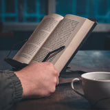 Vigo Wood Book Stand, Book Holder, Reading Stand, Cookbook Holder, Recipe Book Stand, Wooden Book Stands for Reading, Cookbook Stand for Kitchen, Book Holder for Reading in Bed (Oak) Vigo Wood