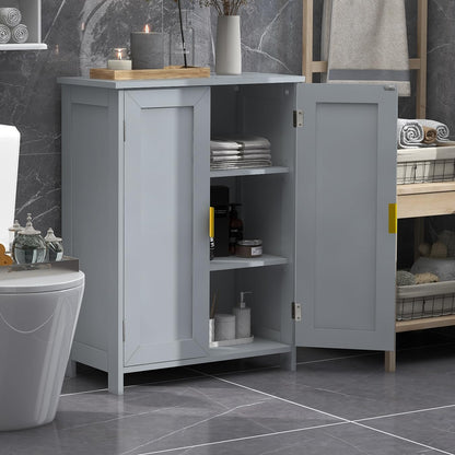 TaoHFE Grey Bathroom Storage Cabinet,Bathroom Cabinets Freestanding with 2 Doors, Towel Cabinet for Bathroom Floor Cabinet, Restroom Cabinet, Small Storage Cabinet for Office, Restaurant, Living Room