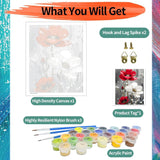 Flower Paint by Numbers Kits for Adults - Painting by Numbers Kit Flowers, Flower Adults Paint by Number Kits on Canvas Without Frame Oil Painting Acrylic Paints for Home Wall Decor 16X20 inch ajepon