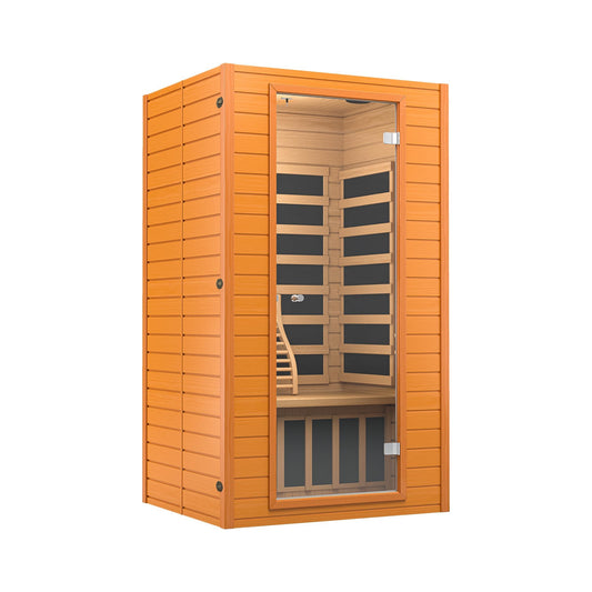 RESTISLAND Infrared Sauna Room for Home, Near Zero EMF Wooden 1-2 Person Indoor Home Sauna with Bluetooth, LCD Control Panel, Chromo Therapy Light