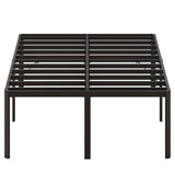 Likelalaso 24 Inch High Queen Bed Frame with Rounded Corner, Heavy Duty Metal Bed Frame Queen Size Under-Bed Storage Space, No Box Spring Needed, Noise Free, Easy Assembly, Black Likelalaso
