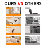 Rhevoy Oversized Recliner Chair, 26" Extra Wide 360° Swivel Rocker Recliner with Adjustable Headrest, Chenille Glider Rocking Nursery Chair with Overstuffed Armrest, Lumbar Support, Beige Rhevoy