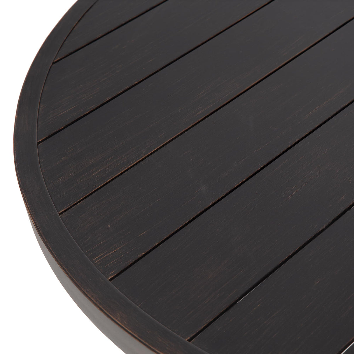 Ulax furniture 45-Inch Round Patio Coffee Table, Durable Aluminum Outdoor Side Table with Weather-Resistant Design for Garden, Deck, or Backyard Ulax furniture