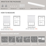 Boolegon Blackout Cordless Roller Shades, Window Blind with Thermal Insulated, UV Protection Fabric, Free-Stop System Roller Blind for Home, Office, Black, Custom Size Boolegon