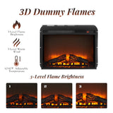 58'' Fireplace TV Stand for Television up to 65", Entertainment Center with Storage Cabinet and Shelves, 23'' Detachable Electric Fireplace with Remote&Adjustable Warmth for Living Room/Bedroom, Gray Zelimon