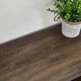 FATORRI Rustic Short 2 Shelf Bookshelf, Industrial Low Wood Bookcase, Farmhouse Small Book Case for Small Space (Walnut Brown) FATORRI