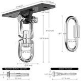 VivaZen Heavy Bag Hanger,Heavy Duty Punching Bag Mount Hanger Bracket,Ceiling Mount Hook 360°Rotation Wood Beam Holder Body Weight Strength Training Systems,Fit Most Ceiling and Swings VivaZen