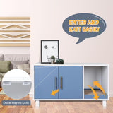 ZENY Pet Cat Litter Box Enclosure, Modern Cat House Furniture, Cat Washroom Furniture Hidden, Side End Table, Wood Pet Cat Crate with Scratch Pad, White ZENY