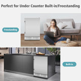 Velieta 24 Inch Outdoor Beverage Refrigerator Cooler,Stainless Steel Wide Refrigerator for 210 Cans,Fit Perfectly for 24" Space Built-in Counter or Freestanding with powerful and quiet cooling system Velieta