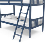 Storkcraft Caribou Twin-over-Twin Bunk Bed (Navy) – GREENGUARD Gold Certified, Converts to 2 individual twin beds Storkcraft