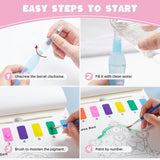 Shuttle Art Paint with Water Coloring Book for Kids, 25 Princess Themed Pages with 2 Brushes, Mess-Free Watercolor Paint Set, Travel-Friendly Art Craft Gift for Toddlers, Birthday Christmas Gift Shuttle Art