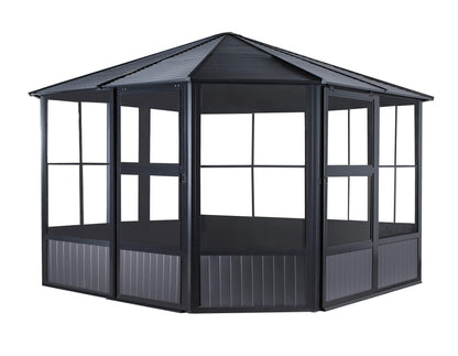 Sojag Outdoor 12' x 12' Charleston Solarium, Outdoor Sun Shelter and Shade Structure - WoodArtSupply