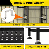 3 Tier Garden Tool Organizer, Garage Storage and Organization, Metal Yard Tools Storage up to 78 Tools, Heavy Duty Garden Tool Organizer for Garage, Yard, Patio, Shed, Indoors and Outdoors, Black GIOTORENT