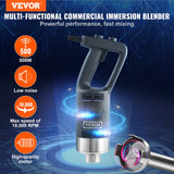 VEVOR Commercial Immersion Blender, 500 Watt 20Inch Heavy Duty Hand Mixer, Variable Speed Mixer with 304 Stainless Steel Blade, Multi-Purpose Portable Mixer for Soup, Smoothie, Puree, Baby Food VEVOR
