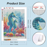 WSLWXSHM Diamond Painting Kits for Adults Seahorse, Round Full Drill Diamond Art Kits, 5D DIY Paint with Diamonds Crafts for Home Wall Decoration Gifts 12×16Inch, Marine Life WSLWXSHM