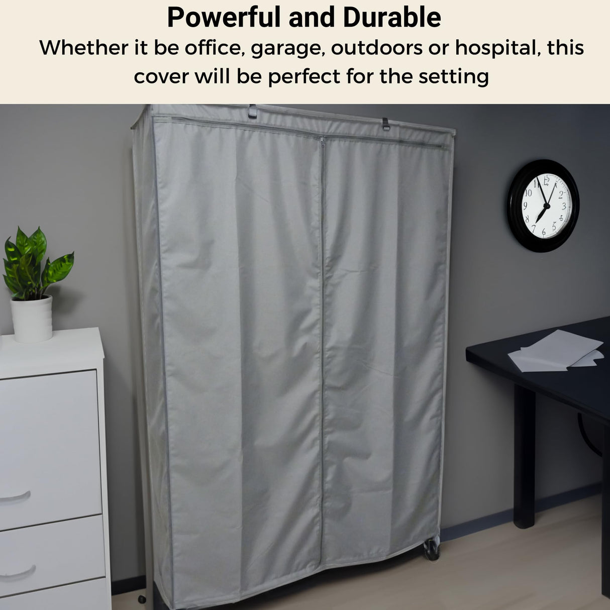 Formosa Covers Premium Wire Shelf Cover - 36x18x62 Inches Fit for 4-Tier Wire Shelving - Versatile Shelf Shield Protects & Organizes Garage, Outdoor, Kitchen, Inventory - Metal Rack Cover Grey Formosa Covers