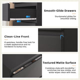 Jocoevol 4 Drawer Dresser for Bedroom, Black Dresser Chest of Drawers - Large Wood Dressers TV Stand with Deep Drawers Dressers for Living Room, Hallway, Entryway - Black Jocoevol