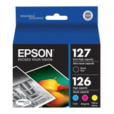 EPSON 127 DURABrite Ultra Ink Black & Color Combo Pack For NX-530, NX-625, WF-3520, WF-3530, WF-3540, WF-545, WF-60, WF-630, WF-633, WF-635, WF-645, WF-7010, WF-7510, WF-7520, WF-840, WF-845 Epson