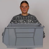 Akro-Mils 30289 Super-Size AkroBins Plastic Storage Bins, Space-Saving Stackable Bins for Garage, Classroom, Warehouse Organization, 24-Inch L x 18-Inch W x 12-Inch H, Grey, 1-Pack Akro-Mils