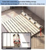 LOBOTOU Breathable Moisture-Proof Bed Plate, Guest Tatami Mat,Wood Roll-Type Slatted Bed Japanese Floor Futon Mattress, Floor Sleep Bedding (Queen) LOBOTOU