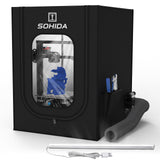 3D Printer Enclosure with Ventilation Kit & LED Strip, 25.59x21.65x29.53 Fireproof & Dustproof Constant Temperature Protective Cover for Ceality Ender 3/Ender 3Pro/Ender SOHIDA
