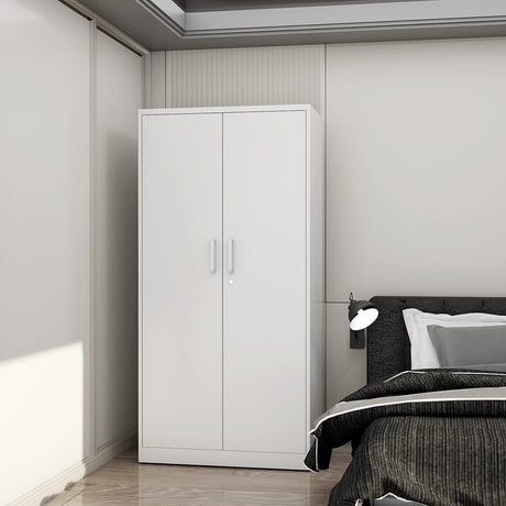 SISESOL Metal Storage Cabinets Locker with Locker Shelf, 72" Armoire Closet Organizer with Hanging Rod Storage Locker, Cabinet for Bathroom Storage Cabinet with Doors Lockers for Employees SISESOL