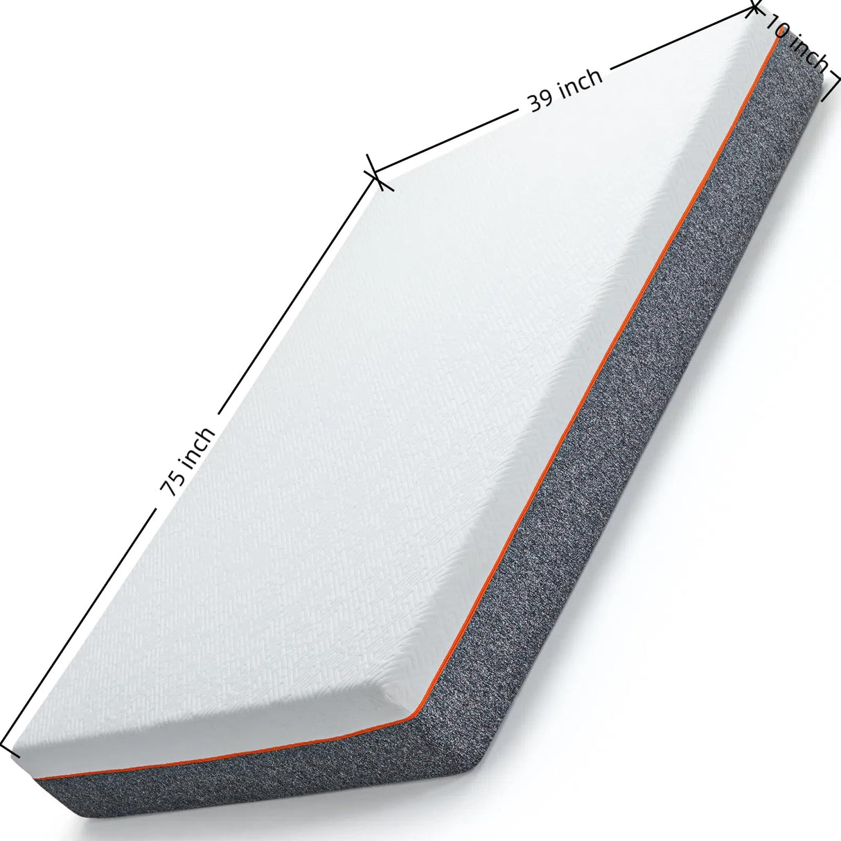 Marsail 10 Inch Twin Size Mattress, Cooling Gel Memory Foam, Fiberglass Free Breathable Cooling Bed Twin Mattress, Medium-Firm in A Box Marsail