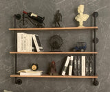 HDDFER Floating Shelves,Wall Mounted Rustic Wood Shelf,Pipe Shelves,Industrial Pipe Shelving with Real Wood Planks 48 inch Industrial Wall Shelves Hanging Bookshelf Farmhouse Kitchen Bar Shelving HDDFER