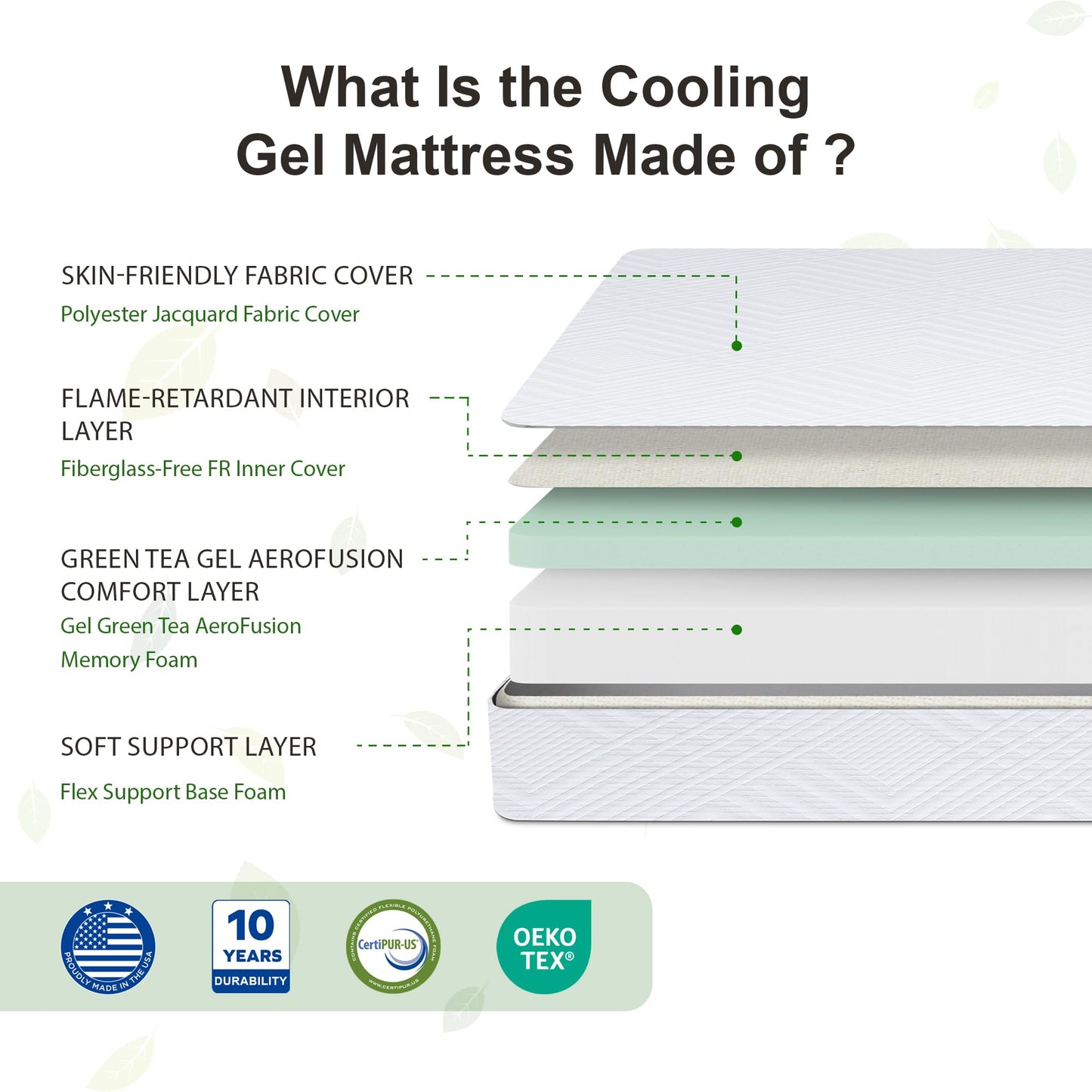 Emerspring 6" Full Cooling Gel Memory Foam Mattress with Removable Washable Cover, Medium Firm, Bed in a Box, CertiPUR-US Certified, Made in USA, Apartment Essential