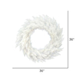 Vickerman 36" Sparkle White Spruce Artificial Christmas Wreath, Unlit - Faux Spruce Christmas Wreath - Seasonal Indoor Home Decor Vickerman