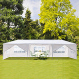 Outdoor Party Tent, Portable Wedding Tent Patio Tent Garden Tent Carport Patio Gazebo BBQ Shelter, Heavy Duty Canopy Waterproof UV Protection Tent with Removable Sidewalls (10 X 30 ft, 8 Sidewalls) MTFY
