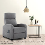 Recliner Chair with Massage and Lumbar Support, Small Fabric Home Theater Seating, Adjustable Modern Reclining Chair for Adults in Living Room Zibbizo