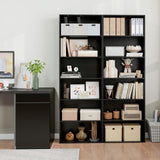 Tangkula 6-Tier Bookcase Set of 2, 70” Tall Freestanding Bookshelf with 6 Open Shelves, Anti-Toppling Kits, Floor Display Storage Bookcase for Living Room, Study, Kitchen, Home & Office (2, Black) Tangkula