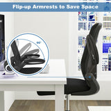 POWERSTONE Drafting Chair, Ergonomic Tall Office Chair Stool Standing Desk Chair with High Back and Flip-up Armrests Adjustable Rolling Workbench Stool with Footrest (Black 1 pcs) POWERSTONE