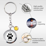 Overket Custom Furever Keychain with Photo & Name, Personalized pet hair keepsake fur locket keychain, Pet Memorial Keepsake Keychain Gifts, Loss of Dog Sympathy Gift (Pet Fur Keepsake) Overket