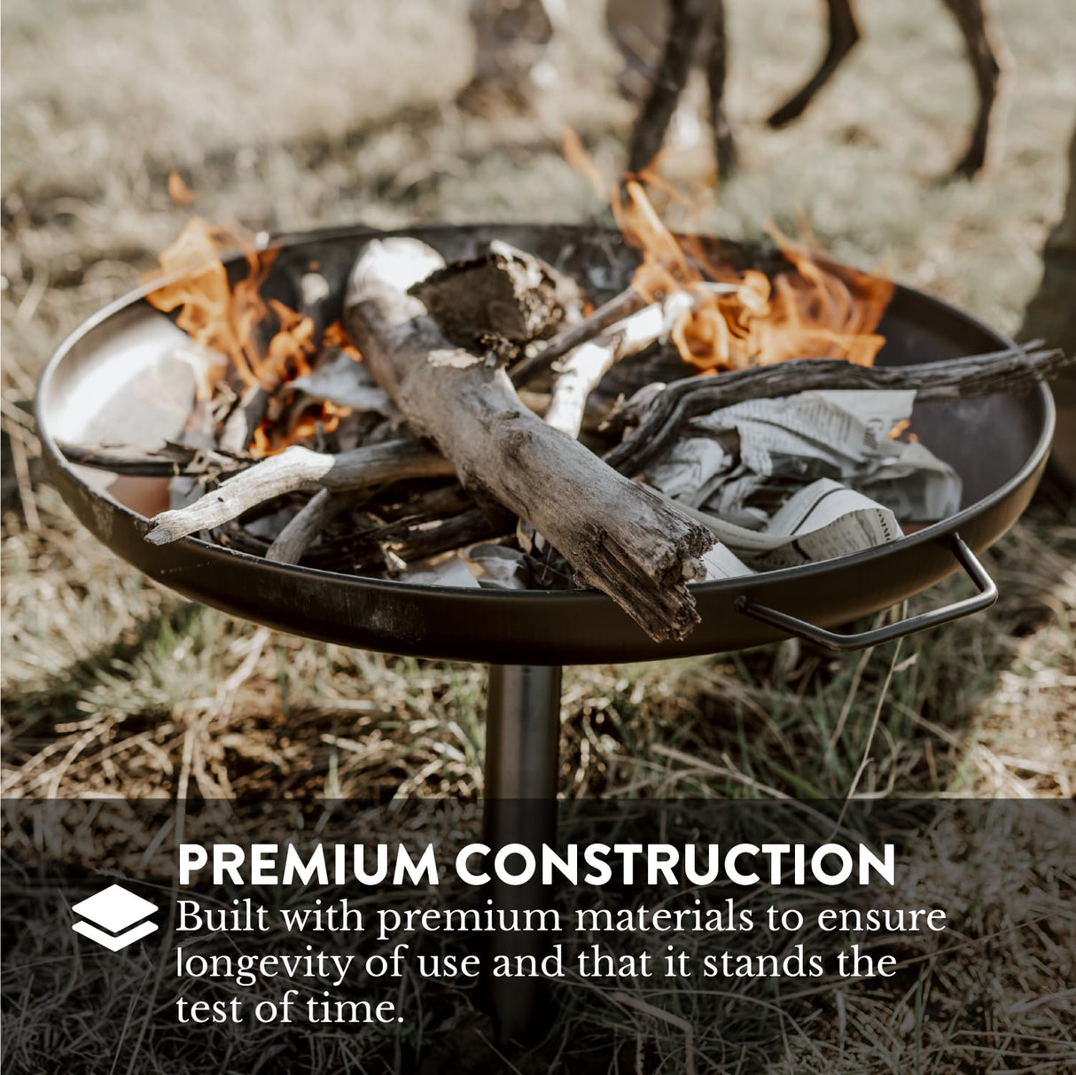 GasOne 23 in Outdoor– Wood Burning Fire Pit – Durable Alloy Steel Fire Pits for Outside – Small Fire Pit for Backyard, Porch, Deck, Camping, BBQ Gas One