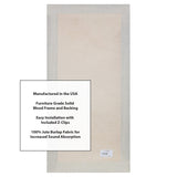 ATS Acoustics Sound Absorbing Noise Dampening Acoustic Panel Wall Treatment 24" x 48" x 2" Beveled Edge (Ivory) ATS Acoustics