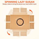 Gamenote 1500 Pieces Rotating Jigsaw Puzzle Table with Cover, Portable Large Puzzle Board with Drawer, Wooden Smooth Plateau Work Surface for Kids Family Game GAMENOTE