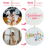 Sublimation Blanks Bulk Personalized Christmas Ornaments Set Ceramic Sublimation Ornaments White Ornaments for Christmas Tree Decorations Wedding Gifts Birthday Gifts for Women Men 3",25p AMONE