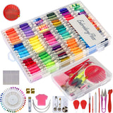 Embroidery Floss Cross Stitch Threads String Kits with Organizer Storage Box Included 108pcs Colorful Friendship Bracelets Floss with Number Stickers&Floss Bobbins &110 Pcs Cross Stitch Tool Kits LE PAON