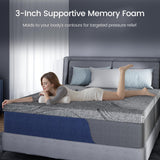 Fancylion Full Memory Foam Mattress Topper Firm, 3 Inch Extra Firm Mattress Topper for Back Pain Relief, Copper Infused Cooling Bed Topper with Washable Cover & Non-Slip Base, CertiPUR-US Certified Fancylion