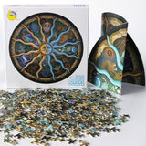 Moruska 500 Piece Puzzles for Adults- Zodiac Constellation Puzzle- Round Mandala Astrology Jigsaw Puzzle Cool and Challanege Moruska