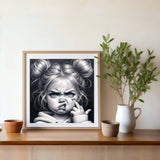 5D Diamond Painting Kits for Adults, Funny Girl Under Lightning Diamond Art Kits for Adults Beginner, DIY Full Drill Diamond Dot Gem Painting for Home Wall Decor 13.78x13.78inch BYGFHLYW