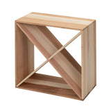 Sardoxx Set of 2 24 Bottle Wine Rack Solid Wood Holder Cube Bar Storage Cellar Stackable Kitchen Decor Tabletop Champagne Rack Sardoxx