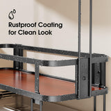 LAMU 3-Tier Over-The-Toilet Storage Shelf, Bathroom Organizer, Large Capacity, No-Drill Installation, Rust-Resistant Thick Material, Perfect for Bathroom Shelf, Black LAMU