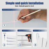 Slat Wall Paneling 4x8FT Black Slatwall Panel - Wall Garage Storage System | Heavy - Duty Industrial PVC Panels for Easy - Install Garage Organization | Sturdy Wall Slats for Home & Bike Rack Storage Eiruaw